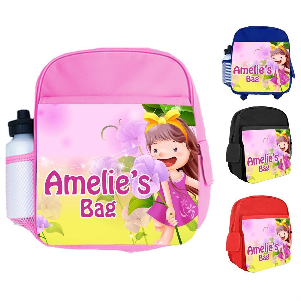 Personalised Kids Backpack Any Name Generic Design Boys Girls kid School Bag 55