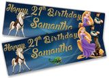 Personalised Birthday Banners Princess  Design Children Kid Party Decoration 72