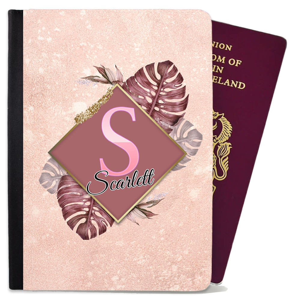 Personalised Floral Children Passport Cover Holder Any Name Holiday Accessory 1