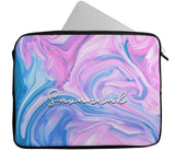 Personalised Any Name Marble Design Laptop Case Sleeve Tablet Bag 92