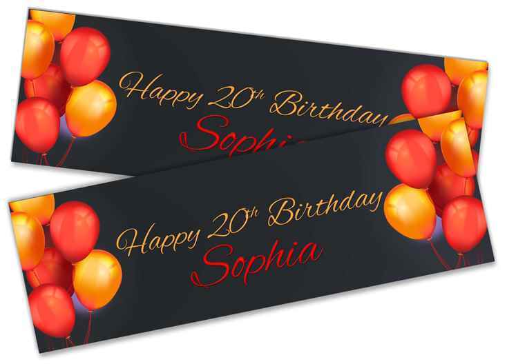 Personalised Birthday Banners Generic Design Children Kids Party Decoration 212