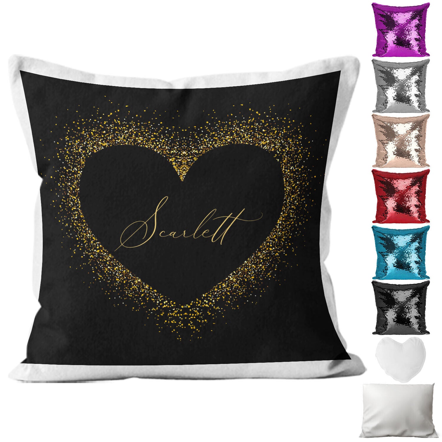 Personalised Cushion Glitter Sequin Cushion Pillow Printed Birthday Gift 10