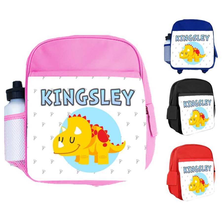 Personalised Kids Backpack Any Name Animal Design Boys Girls kid School Bag 61