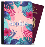 Personalised Floral Children Passport Cover Holder Any Name Holiday Accessory 24