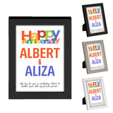 Personalised Anniversary Wooden Frames Any Image Name Wedding Gift Mr and Mrs 5