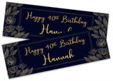 Personalised Birthday Banners Floral Design Kids adult Party Decoration 103