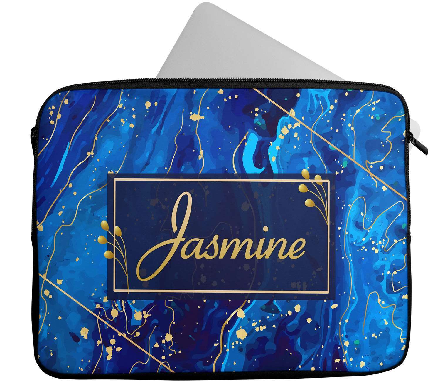 Personalised Any Name Marble Design Laptop Case Sleeve Tablet Bag 34