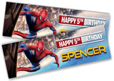 Personalised Birthday Banners Super Hero Design Children Kid Party Decoration 66