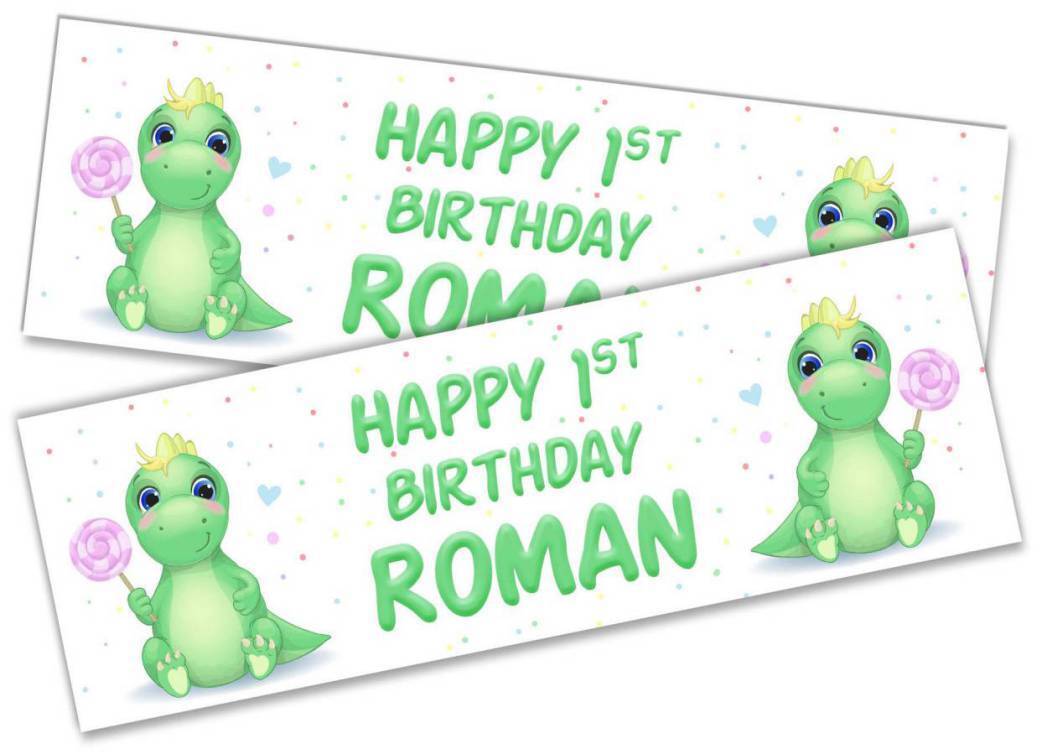 Personalised Birthday Banners Generic Design Children Kids Party Decoration 200