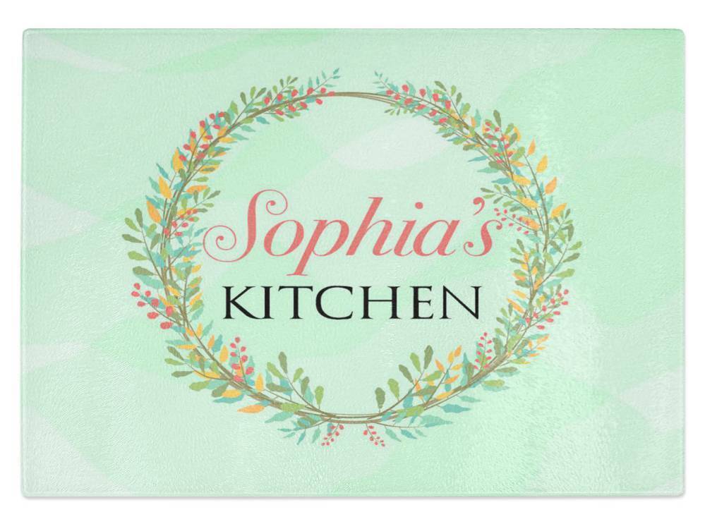 Personalised Any Name Kitchen Glass Chopping Board Item Gift 14