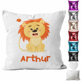Personalised Cushion Animal Sequin Cushion Pillow Printed Birthday Gift 106