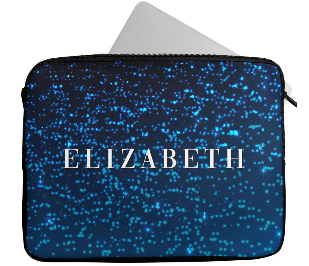 Personalised Any Name Glitter Design Laptop Case Sleeve Tablet Bag 68