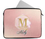 Personalised Any Name Glitter Design Laptop Case Sleeve Tablet Bag 68