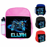 Personalised Kids Backpack Any Name Gaming Boys Girls Children School Bag 8