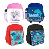 Personalised Kids Backpack Any Name Fish Design Boys Girls kids School Bag 11