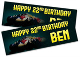 Personalised Birthday Banners Generic Design Children Kids Party Decoration 153