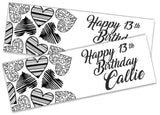 Personalised Birthday Banners Generic Design Children Kids Party Decoration 211