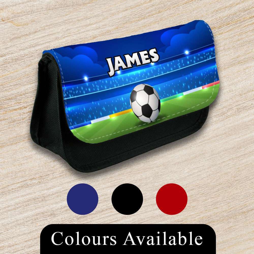 Personalised Pencil Case Football Girls Boys Stationary Kids School Bag 5