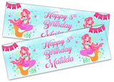 Personalised Birthday Banners Generic Design Children Kids Party Decoration 161