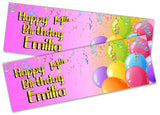 Personalised Birthday Banners Generic Design Children Kids Party Decoration 219