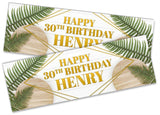 Personalised Birthday Banners Floral Design Kids adult Party Decoration 103