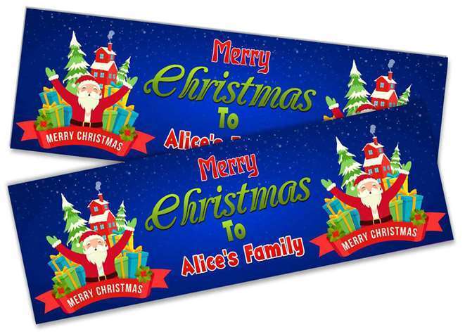 Personalised Banner Christmas Design Party Decoration 19