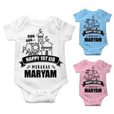 Personalised Eid Baby Vest Baby grow Little baby body suit 14