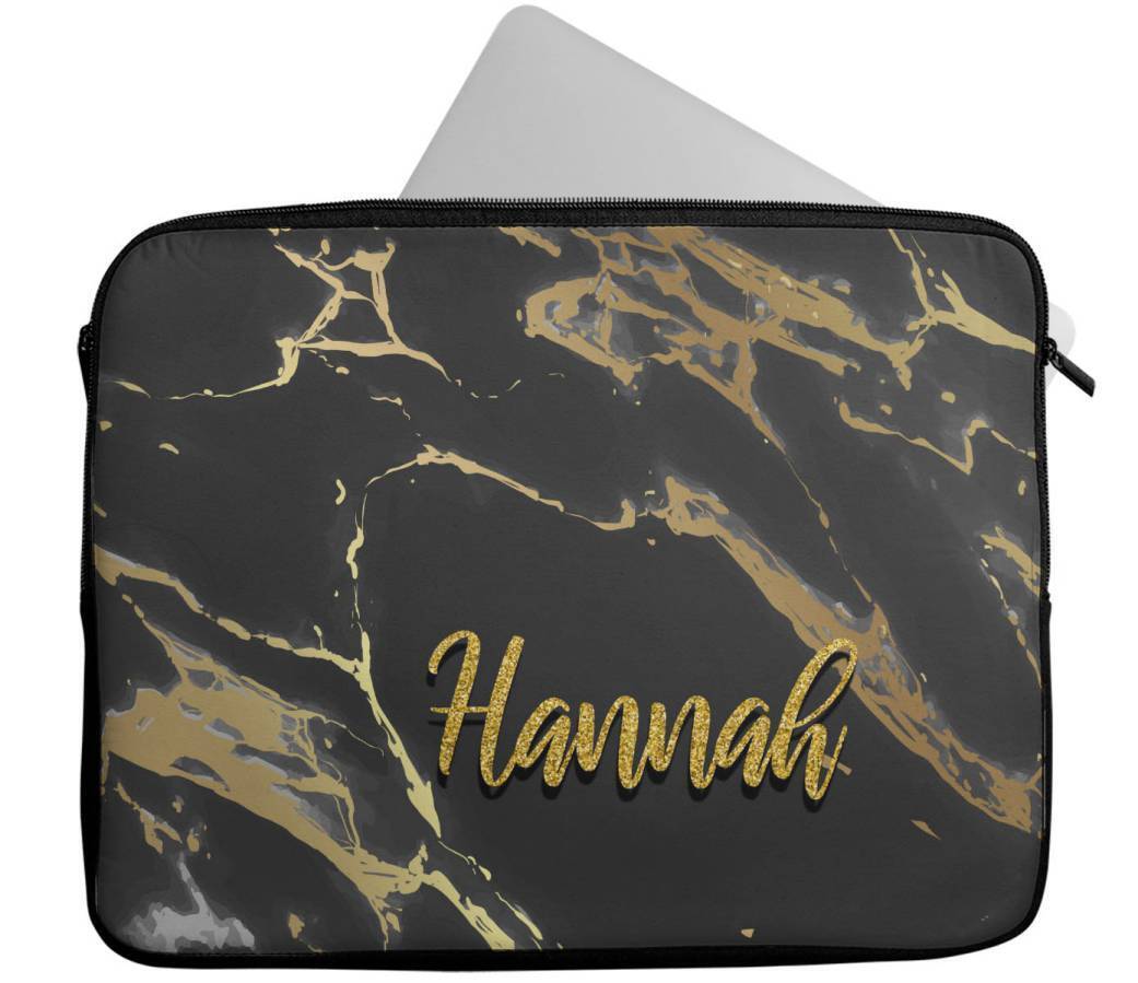 Personalised Any Name Marble Design Laptop Case Sleeve Tablet Bag 94