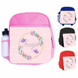 Personalised Kids Backpack Any Name Floral Design Boys Girls kid School Bag 17