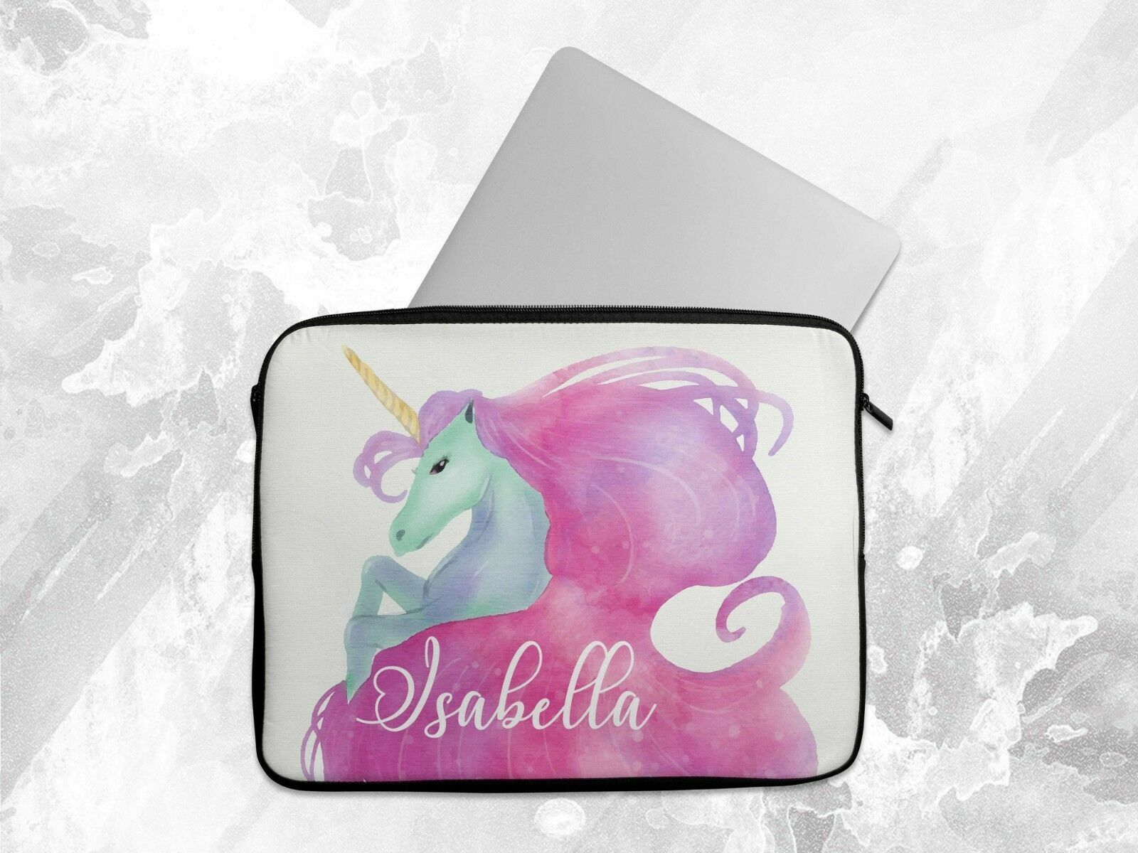 Personalised Any Name Unicorn Laptop Case Sleeve Tablet Bag Chromebook Gift 8