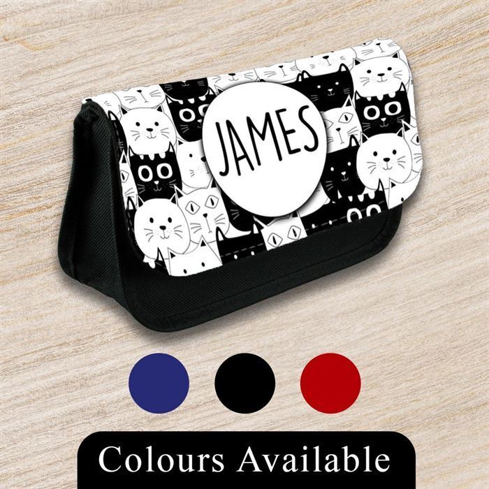 Personalised Pencil Case Generic Girls Boys Stationary Kids School Bag 54