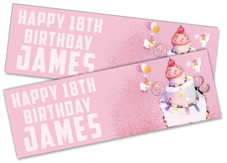 Personalised Birthday Banners Generic Design Children Kids Party Decoration 49