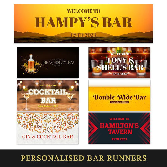 Personalised Any Text Beer Mat Label Bar Runner Ideal Home Pub Cafe Occasion 1