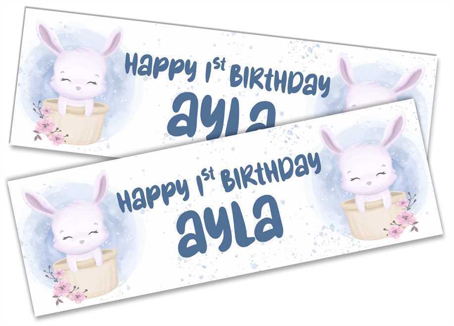 Personalised Birthday Banners Generic Design Children Kids Party Decoration 181