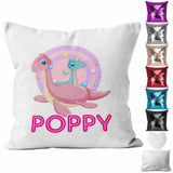 Personalised Cushion Dinosaur Sequin Cushion Pillow Printed Birthday Gift 21