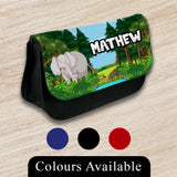 Personalised Pencil Case Jungle Girls Boys Stationary Kids School Bag 6