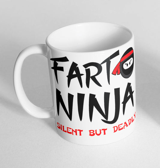 Fart Ninja Silent But Deadly Cup Ceramic Novelty Mug Funny Gift Coffee Tea