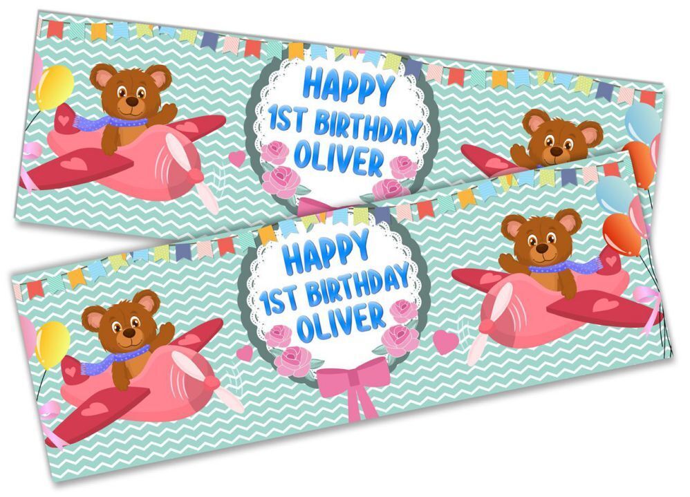 Personalised Birthday Banners Generic Design Children Kids Party Decoration 119