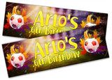 Personalised Birthday Banners Football Design Children Kids Party Decoration 56