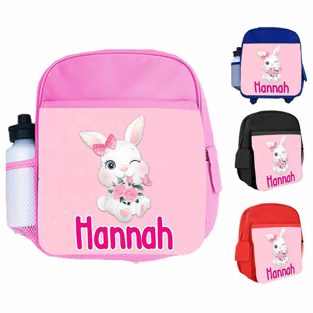 Personalised Kids Backpack Any Name Animal Design Boys Girls kid School Bag 22