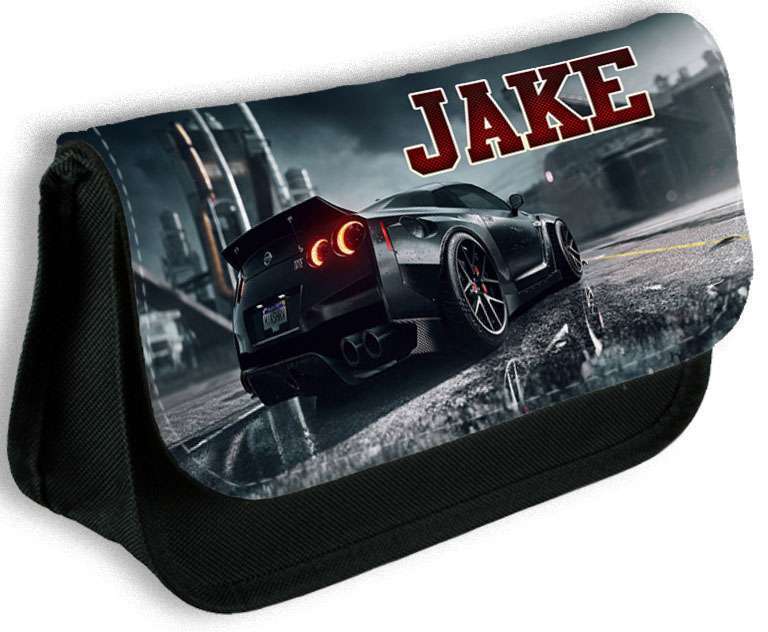 Personalised Pencil Case Cars Girls Boys Stationary Kids School Bag 2