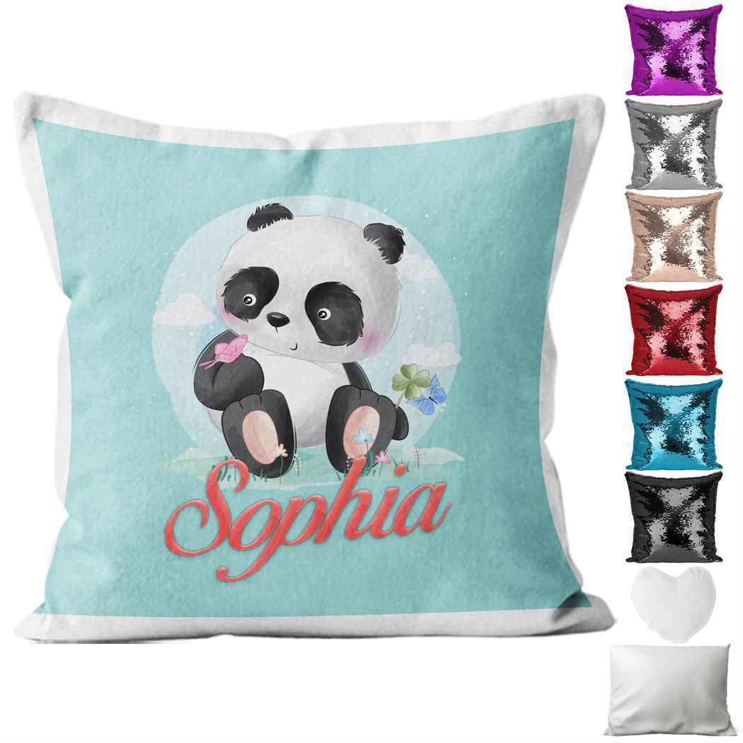 Personalised Cushion Animal Sequin Cushion Pillow Printed Birthday Gift 32