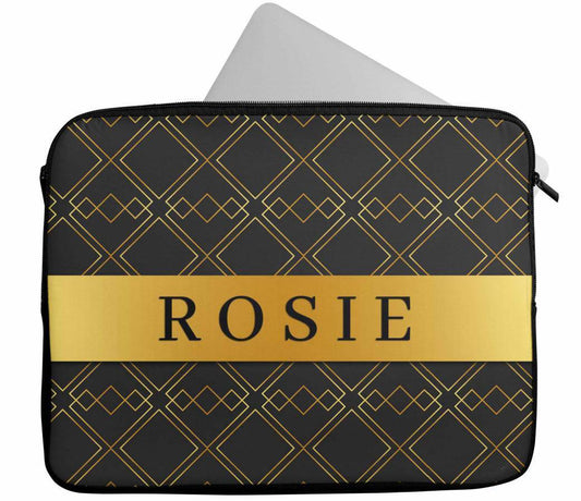Personalised Any Name Abstract Design Laptop Case Sleeve Tablet Bag 84