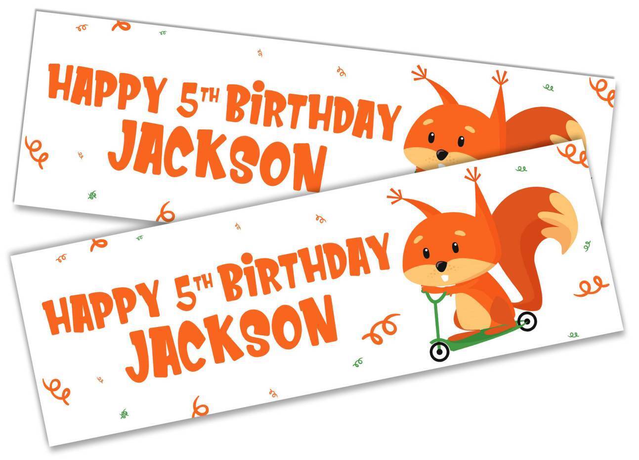 Personalised Birthday Banners Generic Design Children Kids Party Decoration 142