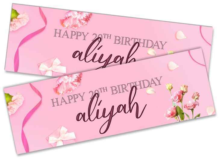 Personalised Birthday Banners Generic Design Children Kids Party Decoration 211