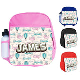 Personalised Kids Backpack Any Name Generic Design Boys Girls kid School Bag 65