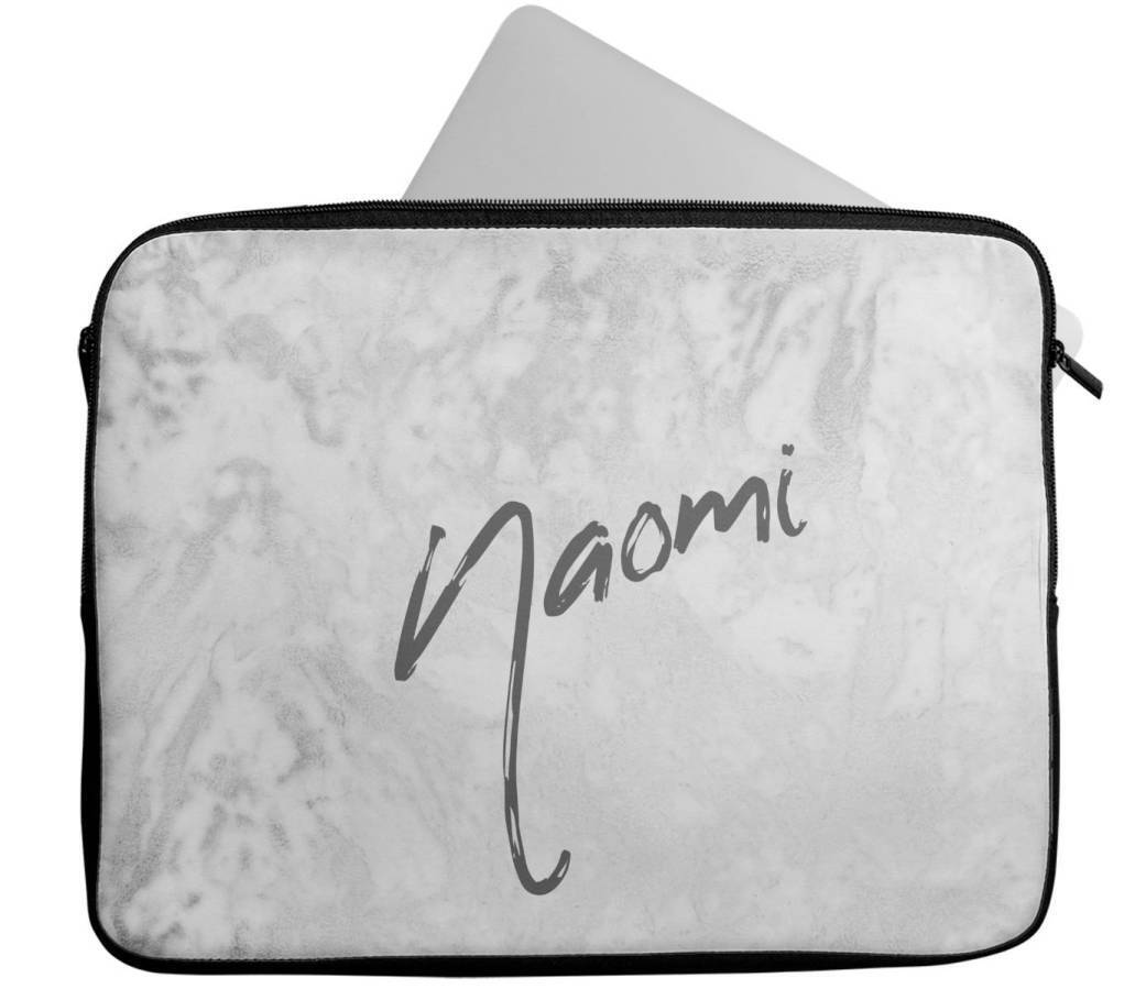 Personalised Any Name Marble Design Laptop Case Sleeve Tablet Bag 94