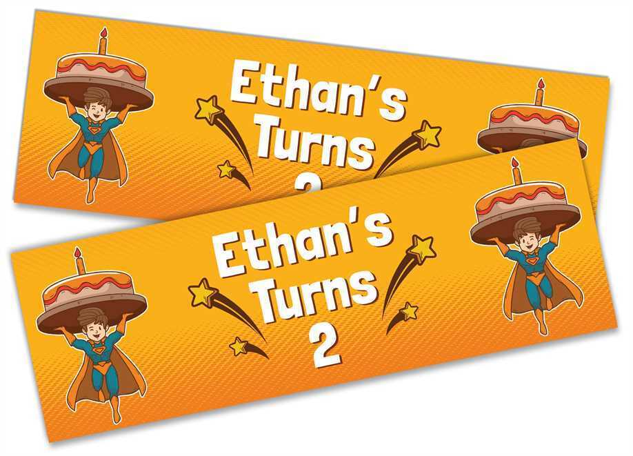 Personalised Birthday Banners Generic Design Children Kids Party Decoration 190