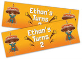 Personalised Birthday Banners Generic Design Children Kids Party Decoration 190