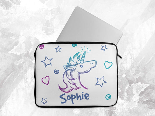 Personalised Any Name Unicorn Laptop Case Sleeve Tablet Bag Chromebook Gift 9